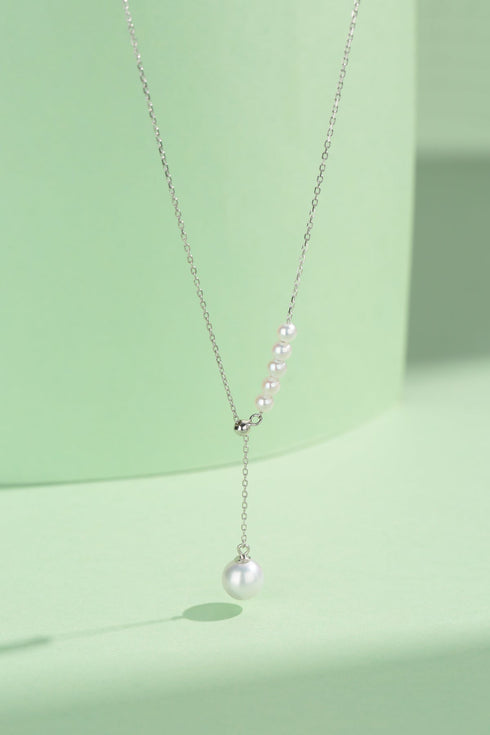 Y Shape Pearl Pendant Necklace - House Of Pearls